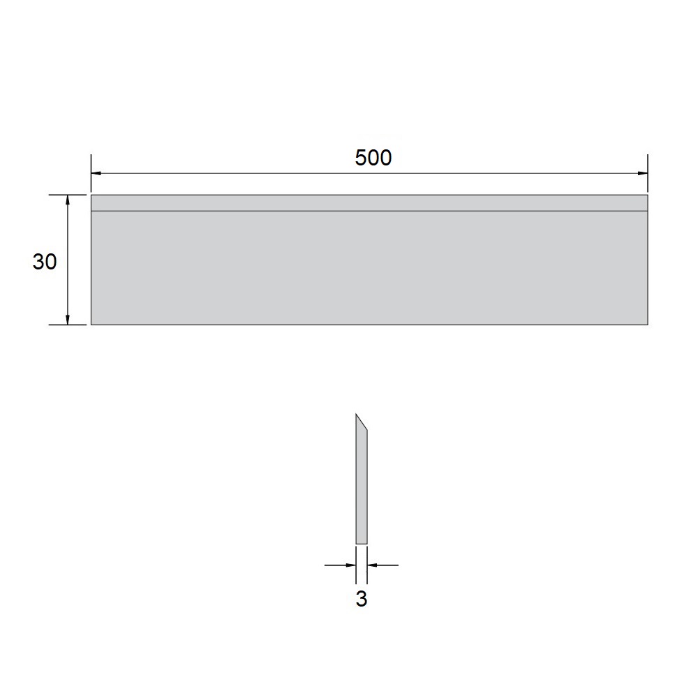 Faca para Desempeno 500x30x3mm (Peça) - Cód. 5060.36